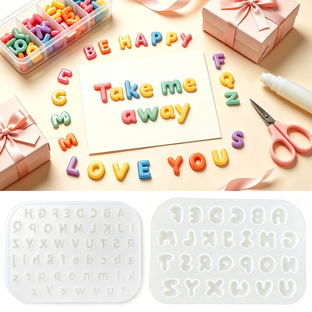Resin Art Alphabet - قالب سيليكون جديد لـ 26 حرفًا