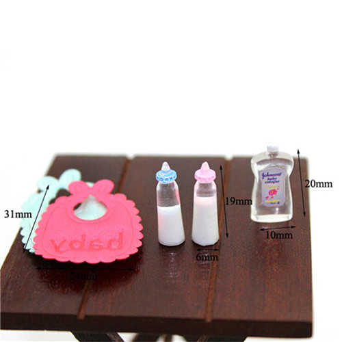Resin Art Baby - 1:12 بيت الدمى زجاجات الأطفال المصغرة