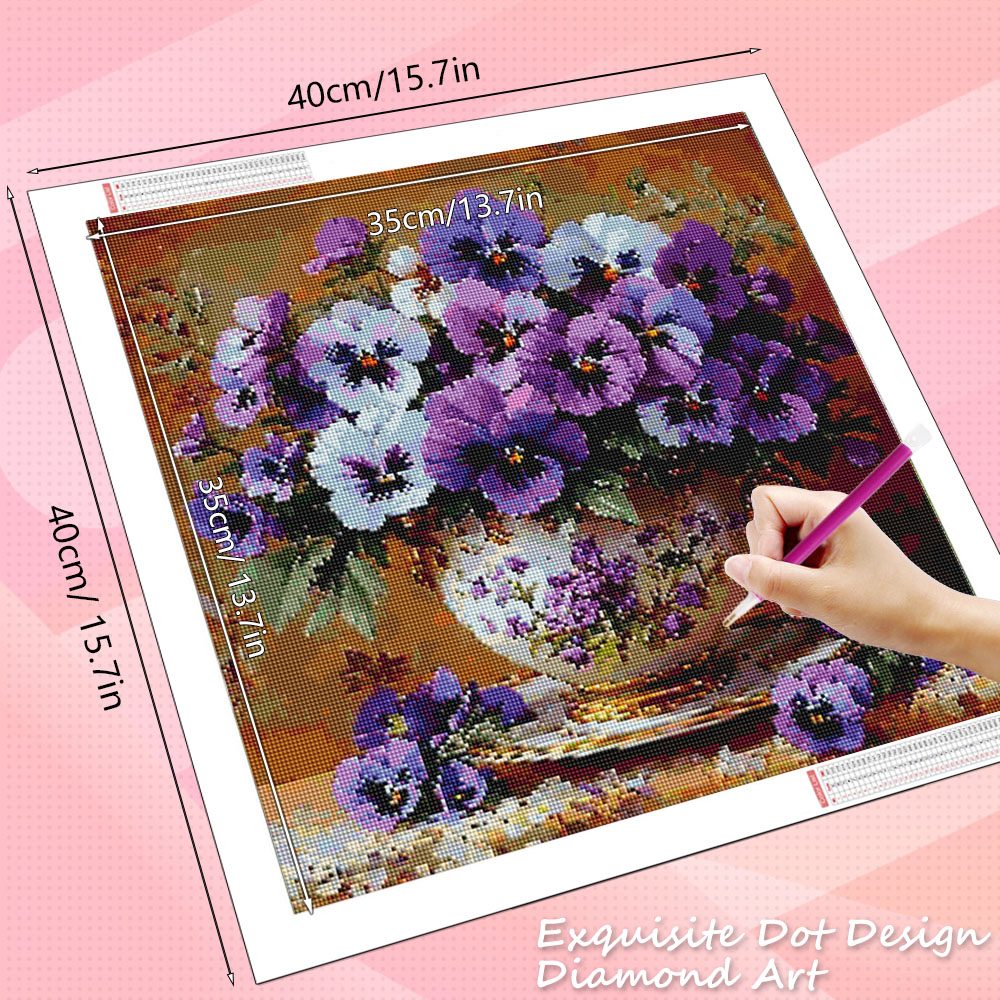 HUACAN 5D الماس الفسيفساء روز  - مراجعة Resin Art Wallpaper وسعره
