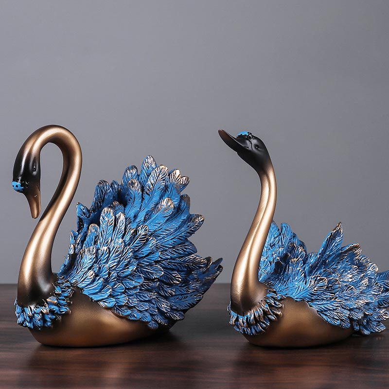 تمثال البجعة لديكور المنزل ، ن - مراجعة Resin Art Wedding Gift وسعره
