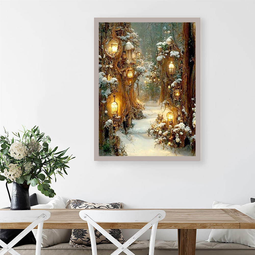 Huacan Diy الماس الفسيفساء الش - مراجعة Resin Art Wallpaper وسعره